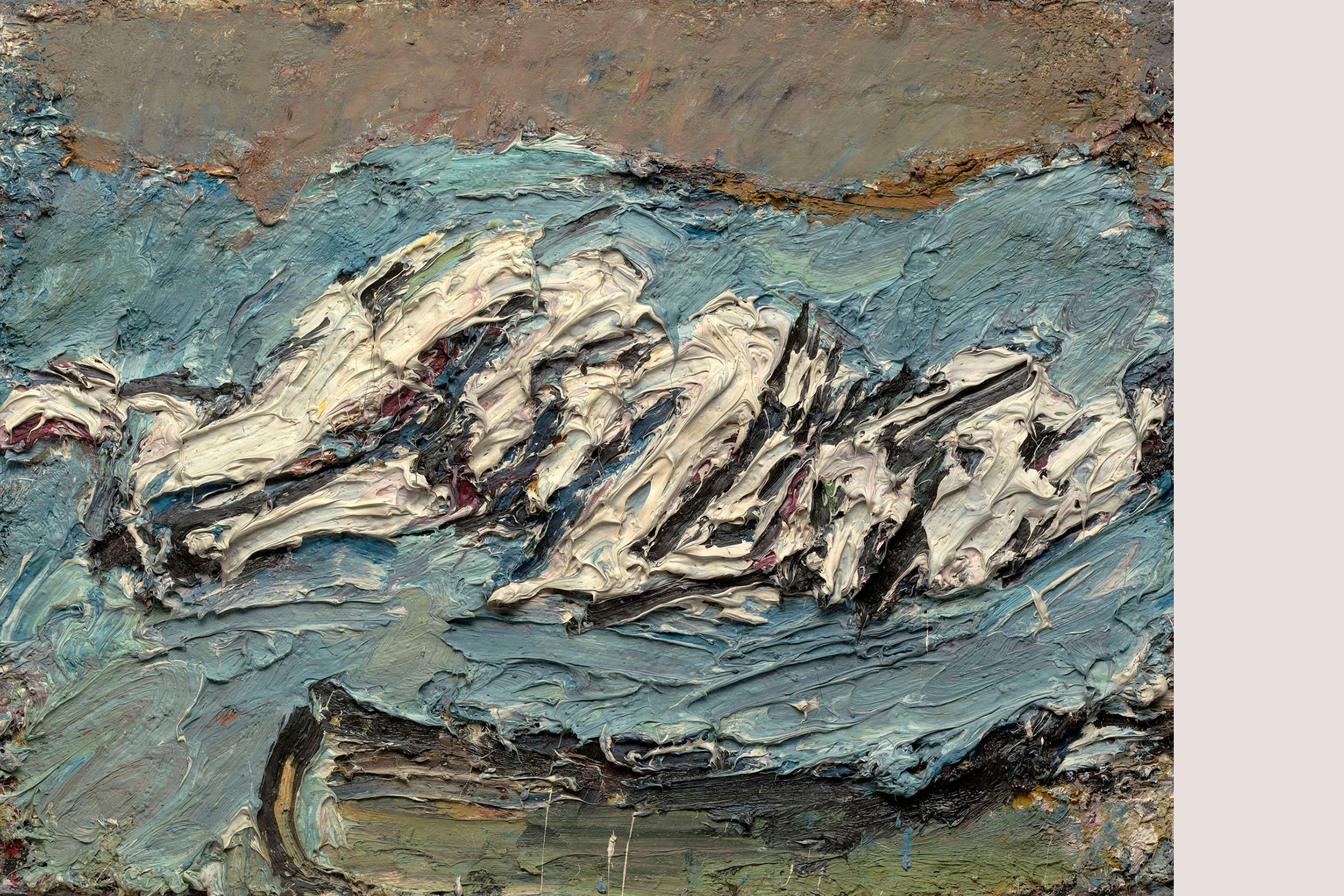 Frank Auerbach, E.O.W. on her Blue Eiderdown II, 1965, Private Collection